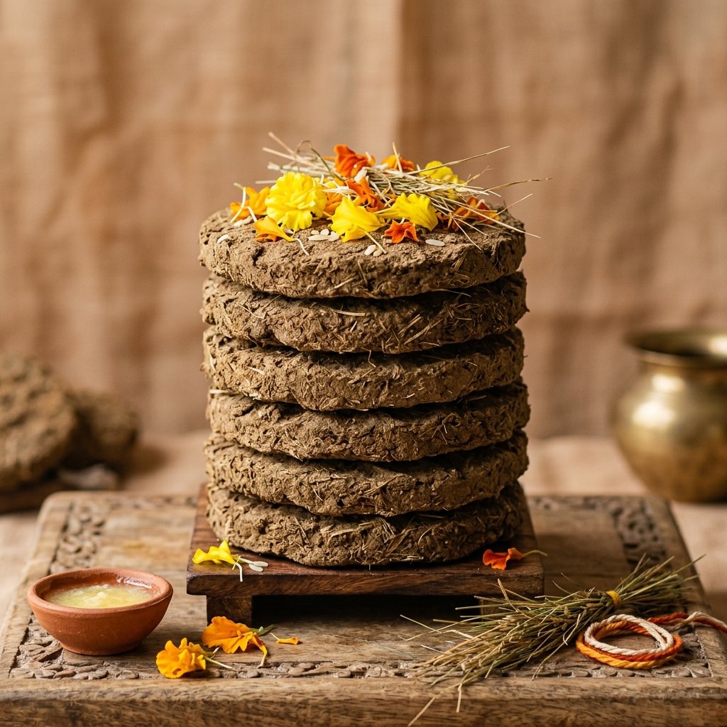 Traditional Cow Dung Cakes (Uple - 25 Pcs) (ગુજરાતી)
